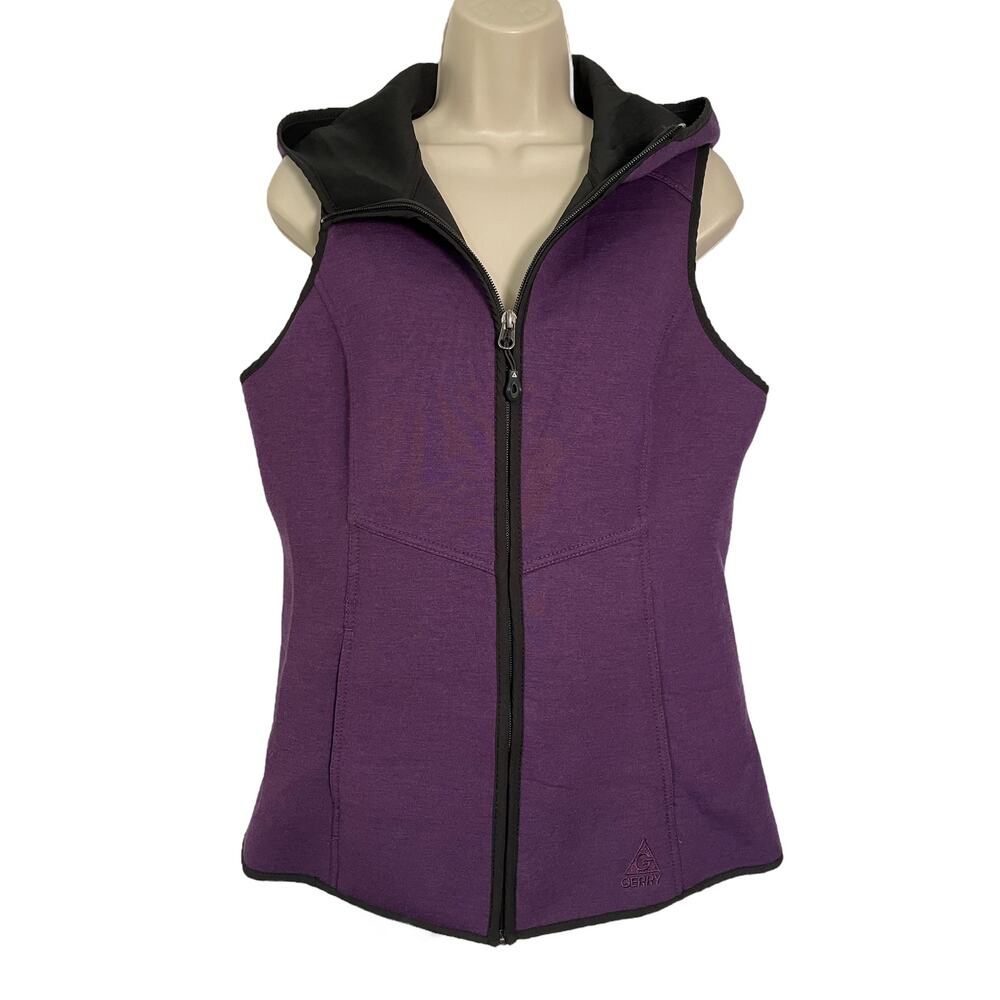 Gerry Ladies Outdoor Hoodie Vest, Longer length, Full Zip, Exc Cond, Medium